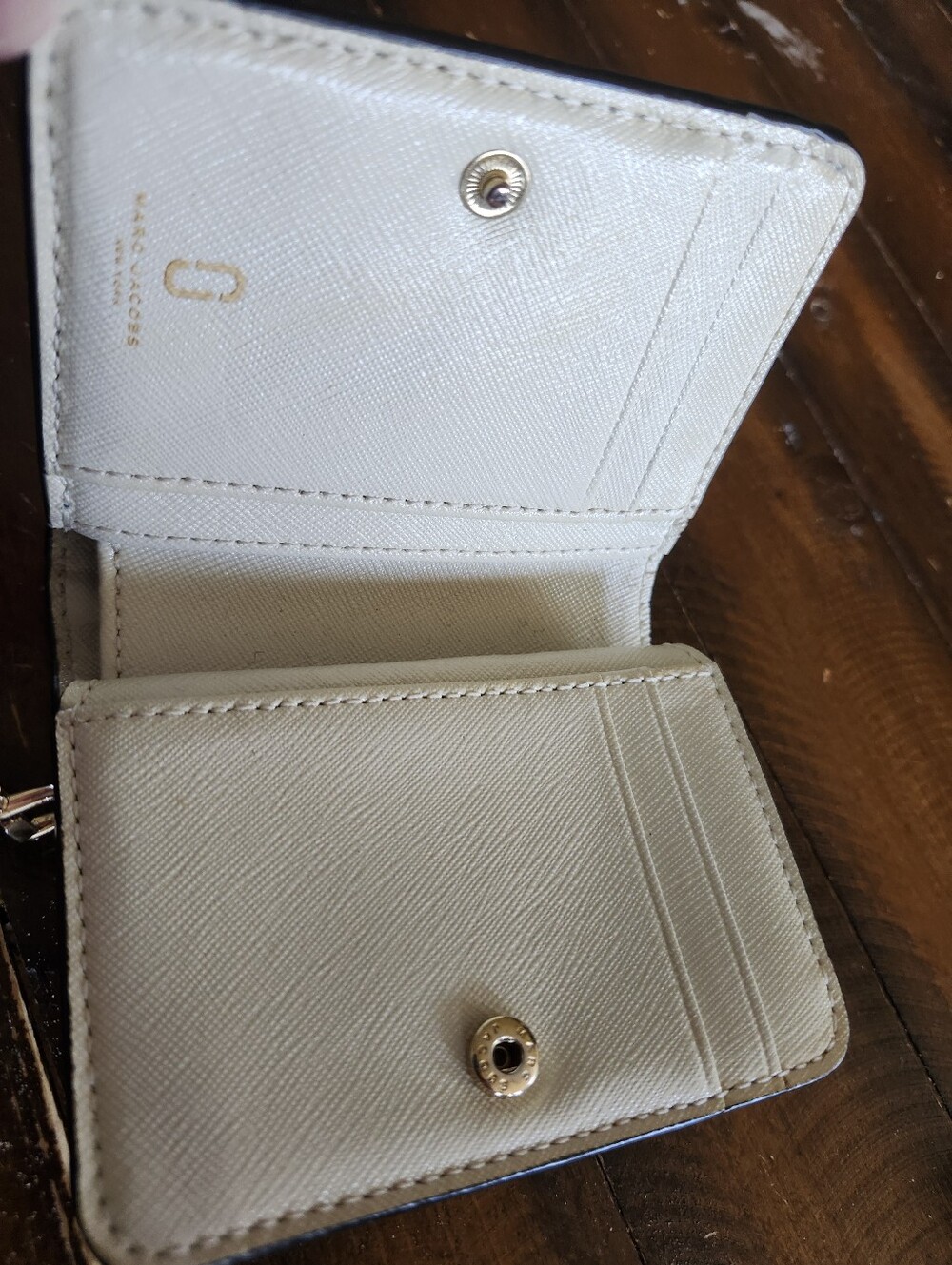 Marc Jacobs Snapshot Compact Leather Wallet - Blue & Orange - Picture 4 of 7